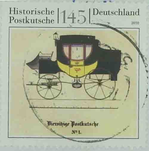 Historische Postkutsche 1858